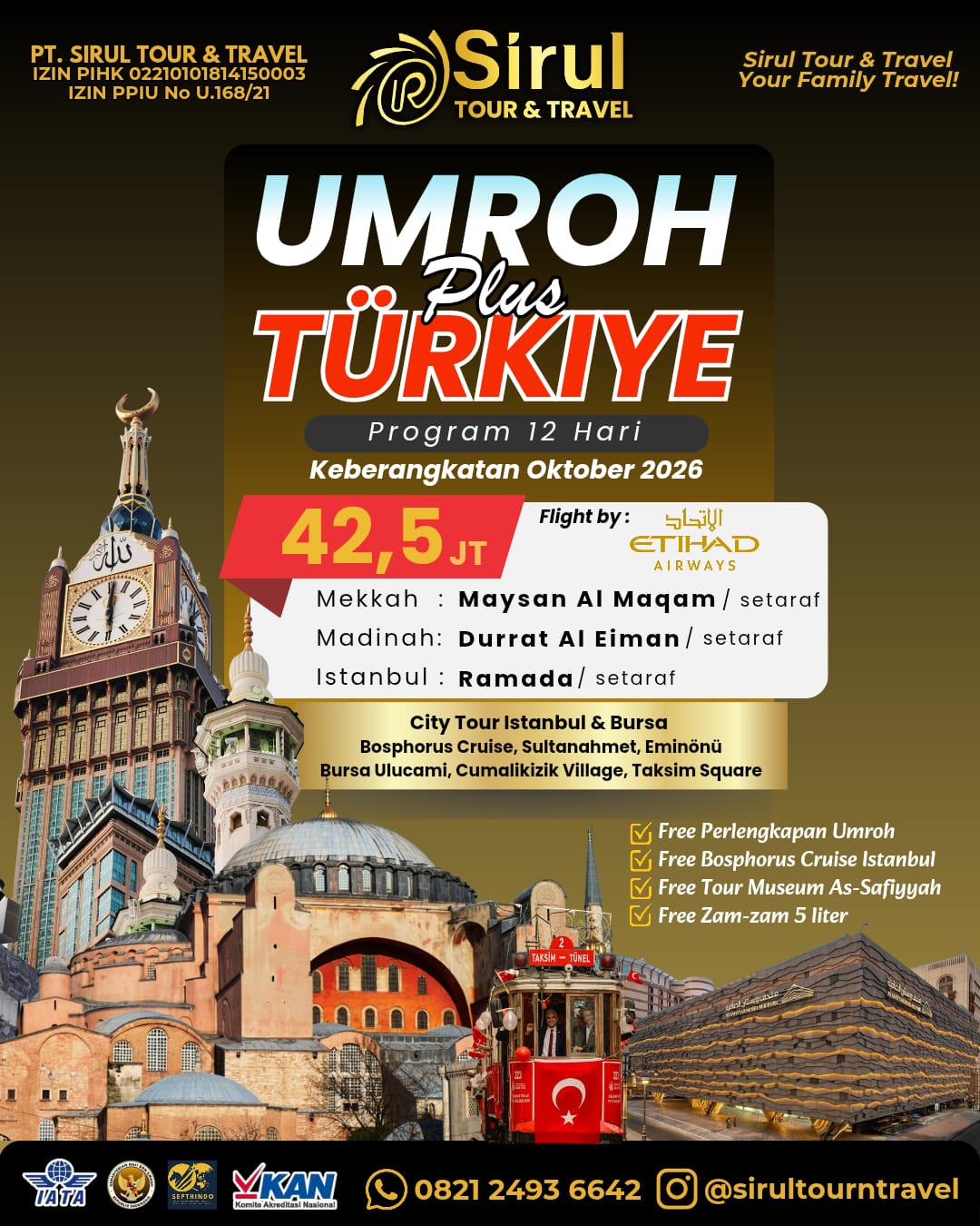Umroh Plus Turkiye 12 Hari
